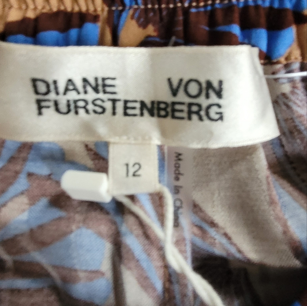 NEW Diane Von Furstenberg’s Fan Print Veronica Trousers 12 - Picture 11 of 13
